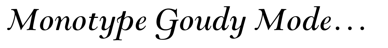 Monotype Goudy Modern Pro Italic